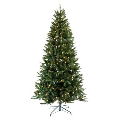 210CM PRELIT FROSTED ROCKINGHAM PINE TREE